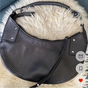 Gucci vintage leather half moon shoulder bag